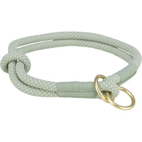 Soft Rope, obroża zaciskowa, dla psa, szałwiowa/miętowa, nylon, S: 35 cm/o 10 mm