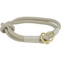 Soft Rope, obroża zaciskowa, dla psa, szara/jasnoszara, nylon, S: 35 cm/o 10 mm