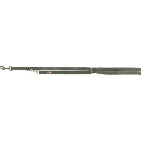 Premium, smycz regulowana, dla psa, taśma, oliwkowa zieleń, XS: 2.00 m/10 mm