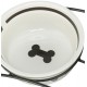 Miska ceramiczna Food, dla psa, biało/czarna, 0.25 l/13 cm