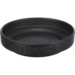 BE NORDIC, miska, dla kota, czarna, ceramika/guma, 0,3 l/o 16 cm