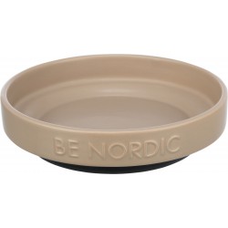 BE NORDIC, miska, dla kota, taupe, ceramika/guma, 0,3 l/o 16 cm