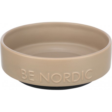 BE NORDIC, miska, dla psa, taupe, ceramika/guma, 0,5 l/o 16 cm