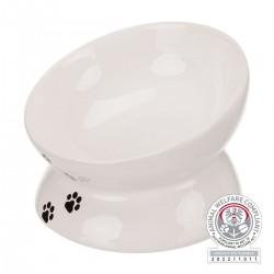 Miska ceramiczna, cat, 0.15 l/o 13 cm, biała