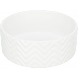 Miska ceramiczna, dla psa/kota, biała, 0.9 l/o 16 cm