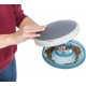 Slow Feeding Rocking Bowl, miska, dla psa, szara, niebieska, plastik/TPR, 0,5 l/ 23 cm, spowalniająca jedzenie