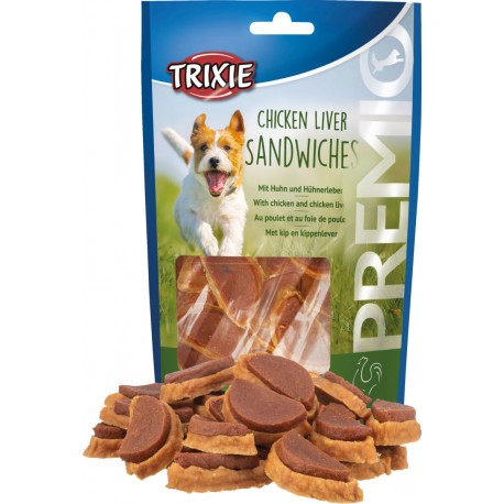 Premio Chicken Liver Sandwiches, przysmak, dla psa, kurczak i wątróbka drobiowa, 100g