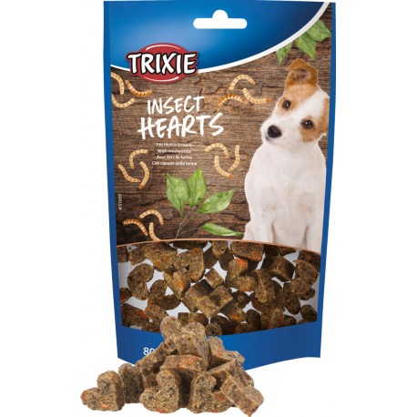 Insect Hearts, przysmak z insektów, dla psa, w kształcie serca, 80g