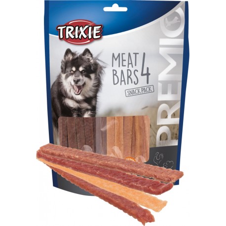 Przysmaki PREMIO 4 Meat Bars, kurczak, kaczka, jagnięcina, łosoś, 4 × 100 g