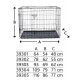 Klatka kennelowa, dla psa, czarna, S: 64 × 54 × 48 cm,