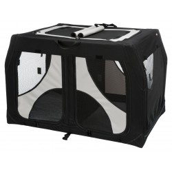 BOX TRANSPORTOWY Vario PODWÓJNY , 91 × 60 × 61/57 cm, czarno-szary