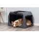 Easy Soft Kennel, buda domowa dla psa, szara, XS–S: 50 × 33 × 36 cm