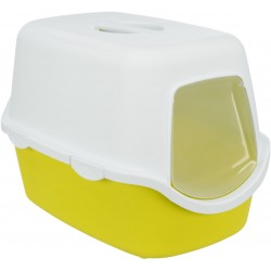 Vico, kuweta kryta, dla kota, limonkowa/biała, plastik, 40x40x56cm