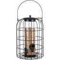 Karmidło z siatką ochronną, dla ptaków, czarne, 17 × 26 cm