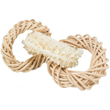 Zabawka naturalna, dla kawii domowych/królików, trukwa/rattan/liście kukurydzy, śr.13 cm