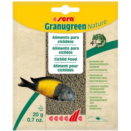 Granugreen Nature -saszetka 20 g, granulat- pokarm dla pielęgnic