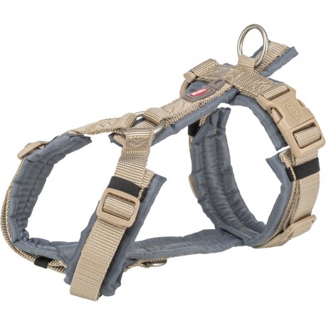 Premium trekking, szelki, dla psa, piaskowe/grafit, XS–S: 32–38 cm/13 mm