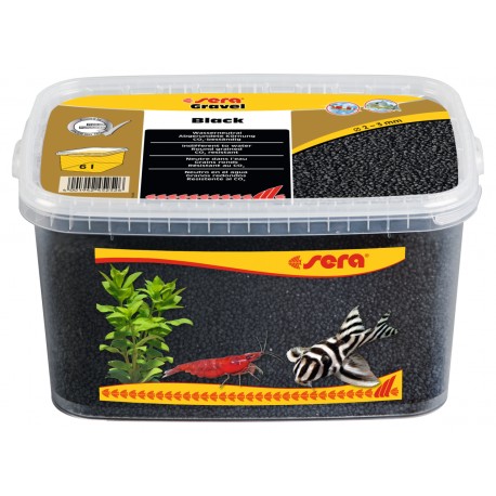 Żwirek do akwarium Gravel Black O 2 - 3 mm 6 l, czarny