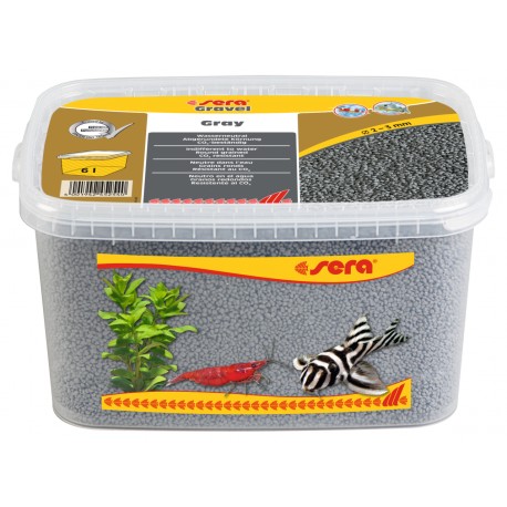 Żwirek do akwarium Gravel Gray O 2 - 3 mm 6 l, szary