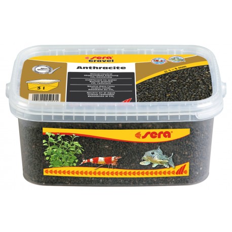 Żwirek do akwarium Gravel Anthracite O 1 - 3 mm 3 l, antracyt