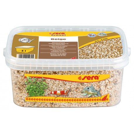 Żwirek do akwarium Gravel Beige O 2 - 4 mm 3 l, beżowy