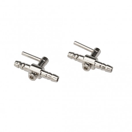 Kranik dwudrożny, metalowy, do węża 4/6 mm, 2 szt