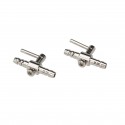 Kranik dwudrożny, metalowy, do węża 4/6 mm, 2 szt