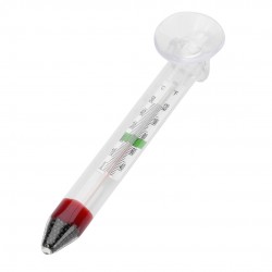 Termometr szklany, do akwarium, 11 cm, z przyssawką