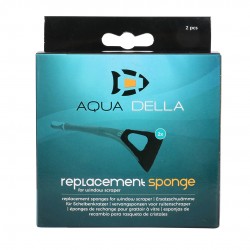 Wymienne Gąbki do Algae Scaper Sponge, czarne, 9,1x16x1 cm, 2szt