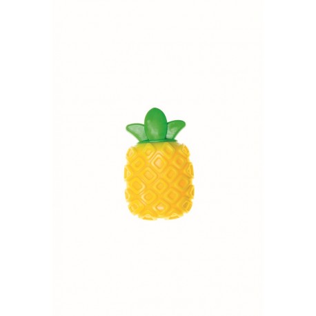 Ananas, zabawka, dla psa, TPR, 11,4x7x4,5 cm, z piszczałką