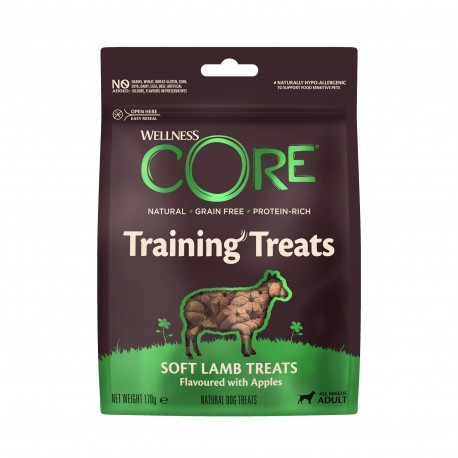 Core Training Treats, przysmak, dla psów dorosłych, jagnięcina i jabłko, 170g