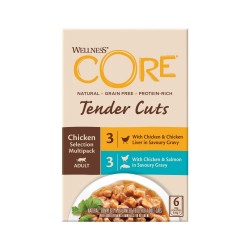 Core Tender Cuts Chicken Selection Multipack, zestaw saszetek dla kotów dorosłych, kurczak, 3x2 smaki, 6x85g/510g