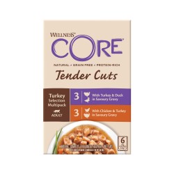 Core Tender Cuts Turkey Selection Multipack, zestaw saszetek dla kotów dorosłych, indyk, 3x2 smaki, 6x85g/510g