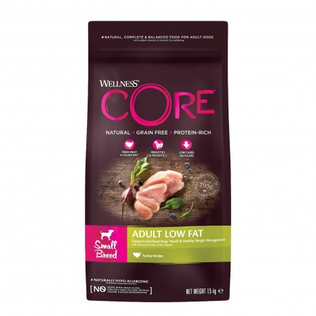 Core Small Breed Low Fat, karma sucha, dla dorosłych psów małych ras, indyk, 1,5 kg