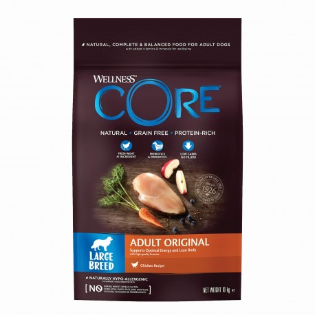 Core Adult Original, karma sucha, dla dorosłych psów dużych ras, kurczak, 10 kg