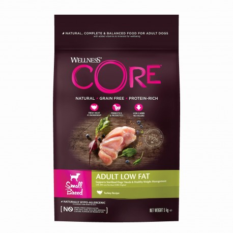 Core Small Breed Low Fat, karma sucha, dla dorosłych psów małych ras, indyk, 5 kg