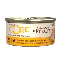 Core Signature Selects Signature Selects Shredded Chicken, karma mokra, dla dorosłych kotów, kurczak z wątróbką w sosie, 79g, pu