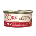 Core Signature Selects Chunky Entree, karma mokra, dla dorosłych kotów, mięsne kawałki z wołowiną i kurczakiem, 79g, puszka