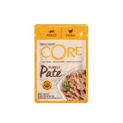 Core Purely Pate, karma mokra, dla dorosłych kotów, kurczak, 85g, saszetka, 8szt/DISPLAY