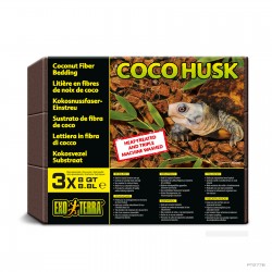 Coco Husk, podłoże kokosowe do terrarium, 3x8,8L OPAK