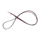 Smycz regulowana skórzana dla psa, różowy/czarny, M-L, 20mm/200cm 5904479188700
