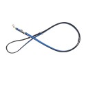 Smycz regulowana skórzana dla psa, niebieski/czarny, M-L, 20mm/200cm 5904479188724