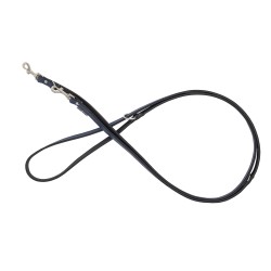 Smycz regulowana skórzana dla psa, granatowy/czarny, M-L, 20mm/200cm