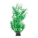 Aqua Natura, roślina, do dekoracji akwarium, zielona, plastikowa, 20 cm , białe kwiaty