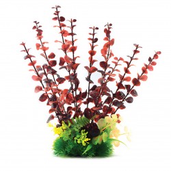 Aqua Natura, roślina, do dekoracji akwarium, czerwona, plastikowa, 31 cm , długie łodygi i drobne liście