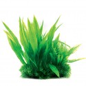 Aqua Natura, roślina, do dekoracji akwarium, zielona, plastikowa, 20 cm , długie płaskie liście, spiczaste