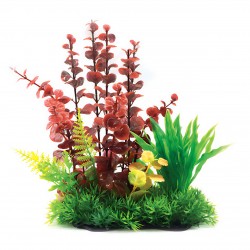 Aqua Natura, roślina, do dekoracji akwarium, zółto-zielono-czerwona, plastikowa, 26 cm , różne rodzaje roślin