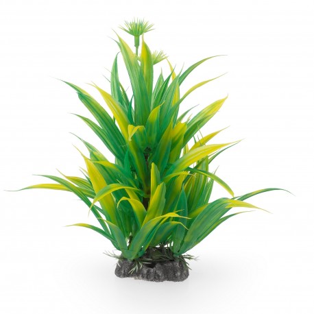 Aqua Natura, roślina, do dekoracji akwarium, zielona, plastikowa, 20 cm , spirulina, zółte końcówki