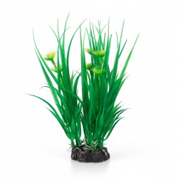 Aqua Natura, roślina, do dekoracji akwarium, zielona, plastikowa, 20 cm , trawa morska, żółte kwiaty