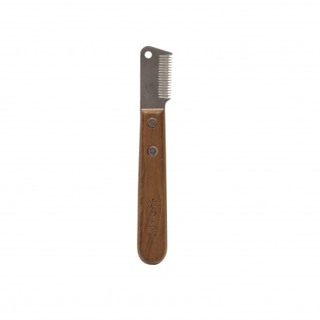 Ekskluzywny trymer tradycyjny dla zwierząt, drewno orzechowe, stal, wym. 2,3x15,6cm